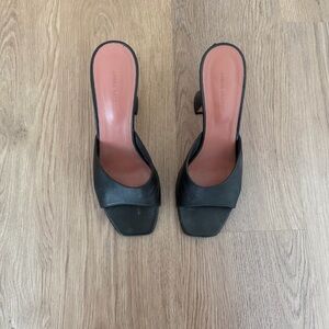 Amina Muaddi Elegant Black Mules